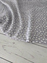 Gray & White Geometric Print Poly Slub {by the half yard}