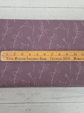Exclusive Design- Raisin Botanical Print Linen Look Poly {by the half yard}
