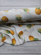 White Pineapple Print {by the half yard}
