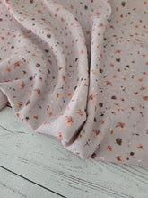Exclusive Design- Taupe Petite Autumn Blooms Collection Crinkle Georgette {by the half yard}