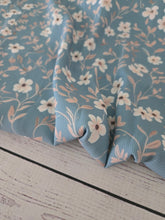Dusty Blue & Tan Floral {by the half yard}