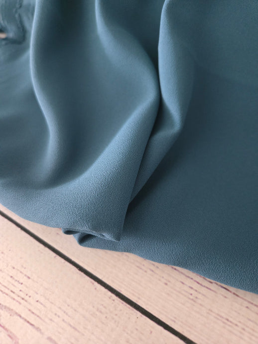 Solid Teal Triple Georgette {by the half yard}