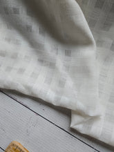 White Gingham Gauze Cotton/Rayon Linen Blend {by the half yard}