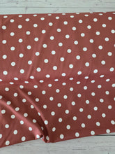 Rust Polka Dots Poly Slub {by the half yard}