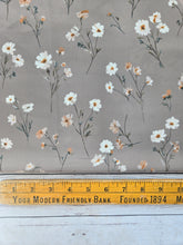 Dark Taupe Wildflower Print {by the half yard}