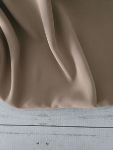 Solid Cafe Au Lait Triple Georgette {by the half yard}