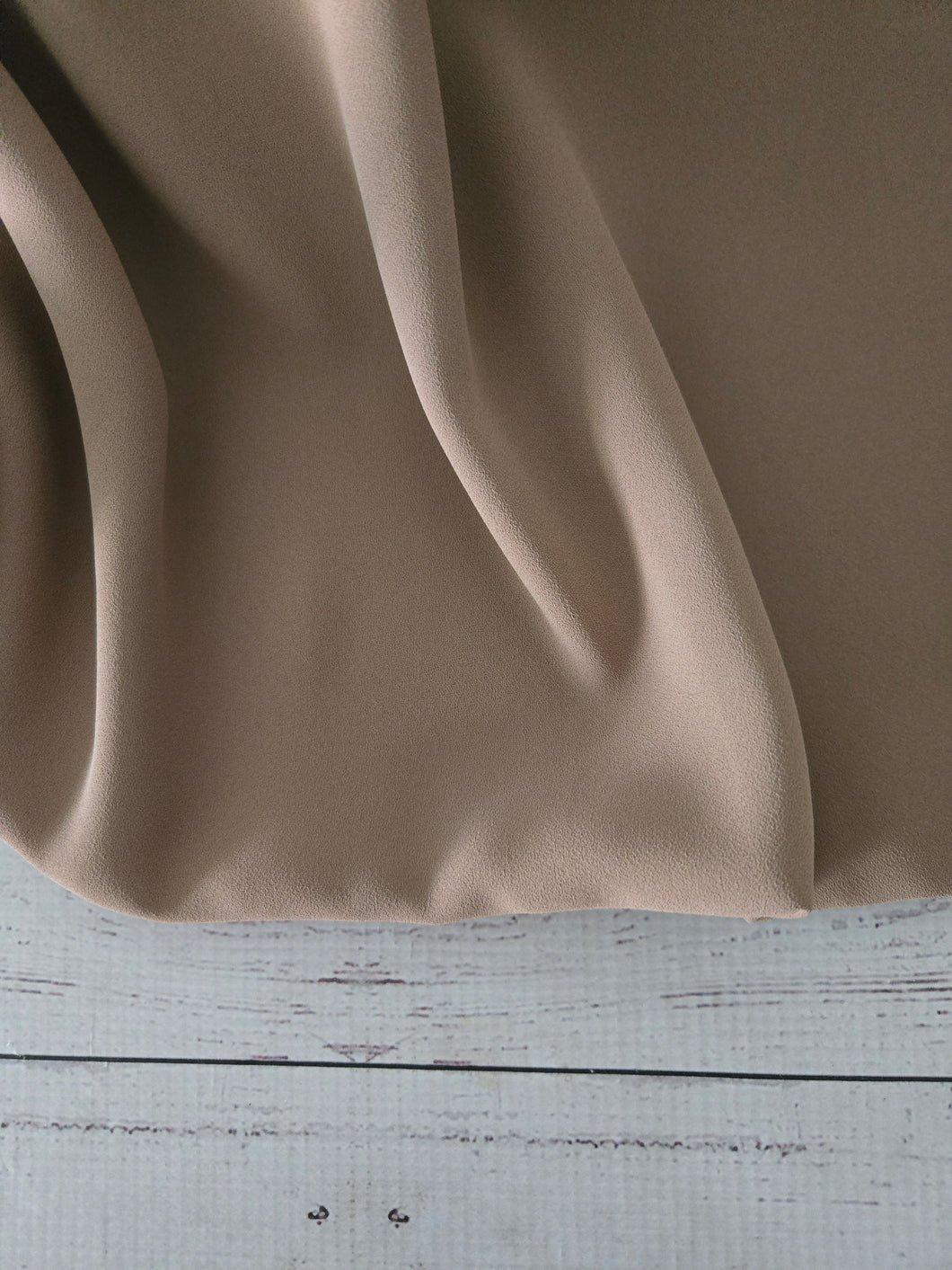 Solid Cafe Au Lait Triple Georgette {by the half yard}