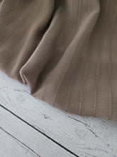 Taupe Embroidered Stripe Solid {by the half yard}