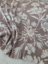 Tan & Ivory Floral Print {by the half yard}