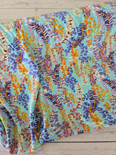 Aqua & Bright Vines Rayon Challis {by the half yard}
