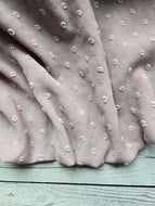 Dusty Light Pink Waffle Swiss Dot Chiffon {by the half yard}