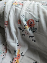 Pink, Yellow & Blue Floral Double Gauze Cotton {by the half yard}