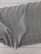Black & White Plaid Textured Polyester {by the half yard}