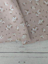 Subdued Mocha Petite Floral Crinkle Georgette {by the half yard}