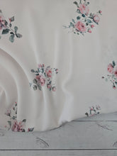 Exclusive Design- Cream Medium Rose Print {by the half yard}