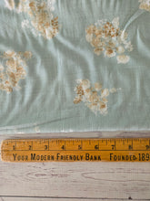 Soft Sage & Tan Floral Rayon Linen Blend {by the half yard}