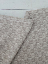 Desert Sage Fleur-de-lis Print Poly Slub {by the half yard}