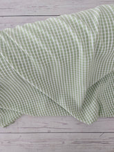 Green & White Petite Plaid Mixed Polyester Woven {by the half yard}