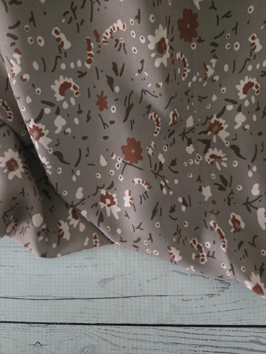 Desert Sage & Rust Floral {by the half yard}