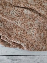 Peach & Brown Floral Rayon Crepe {by the half yard}