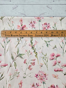 Exclusive Design- Cream Floral Stem Print {by the half yard}