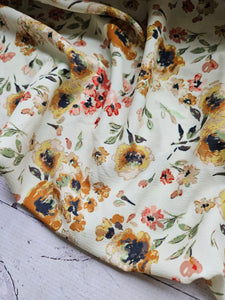 Amber Watercolor Floral {by the half yard}