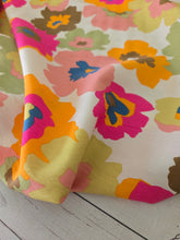 Bright Retro Floral Print Rayon Nylon {by the half yard}