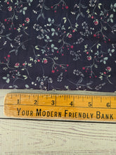 Navy & Fuschia Petite Vining Floral Print {by the half yard}