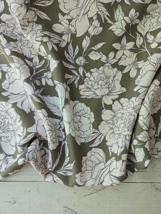 Exclusive Design- Olive Branch Floral {by the half yard}