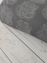 Dark Green Fine Block Print Linen Look Poly {by the half yard}