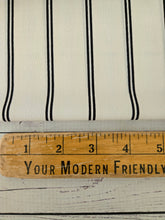 Ivory & Black Double Stripe Silky Polyester {by the half yard}
