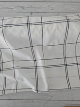 White & Black Large Plaid Cotton Blend {by the half yard}