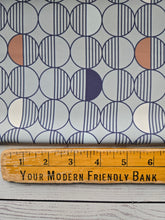 Exclusive Design- Dusty Blue Mod Circle Print {by the half yard}