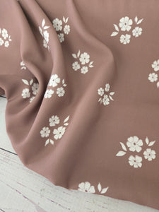Exclusive Design- Dark Caramel & Cream Floral Print {by the half yard}