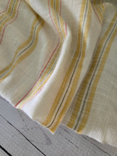 Natural & Yellow Stripes Cotton Gauze {by the half yard}