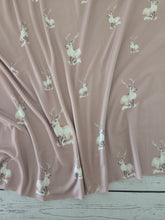 Exclusive Design- Taupe Caribou Print Double Brushed Poly (DBP) Knit {by the half yard}