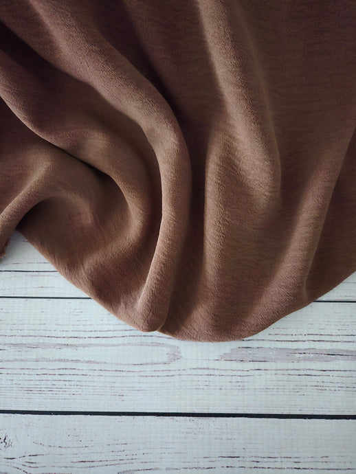 Solid Brown Opaque Air Flow 100% Polyester {by the half yard}