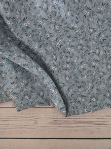 Dusty Blue & Teal Petite Floral Print {by the half yard}