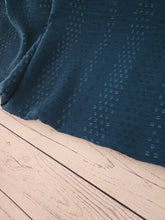 Teal Tonal Stripe Opaque Swiss Dot 100% Polyester {by the half yard}