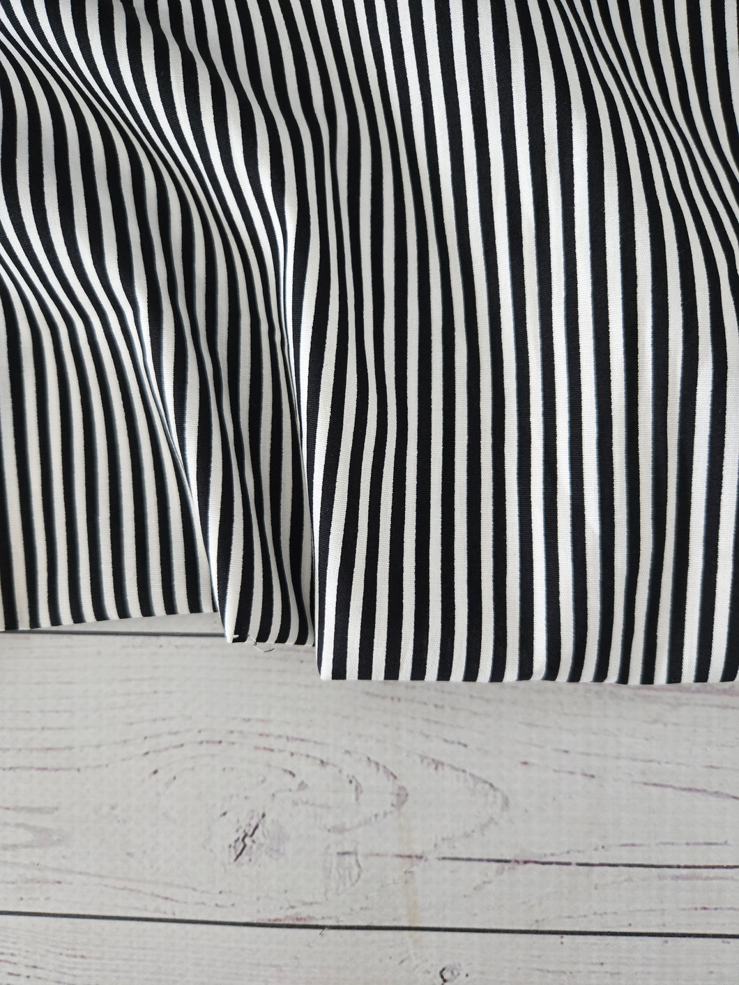 Black & White Stripes Cotton Poplin {by the half yard}