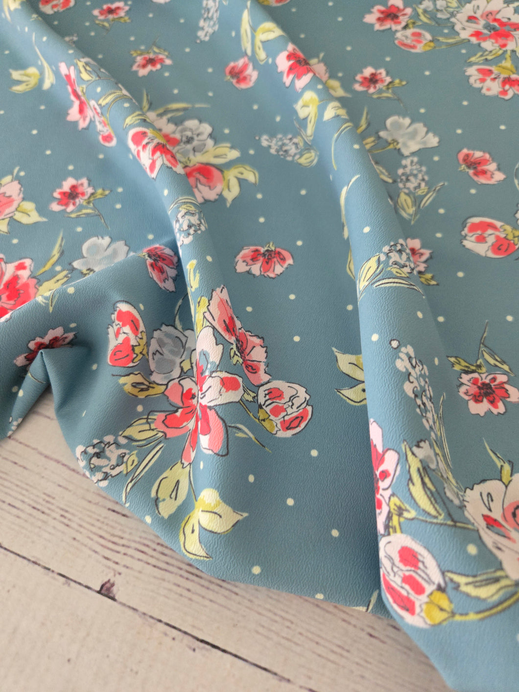 Retro Floral & Dots Print {by the half yard}