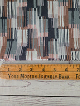 Autumn Shades Abstract Lines & Blocks Opaque Swiss Dot 100% Polyester {by the half yard}