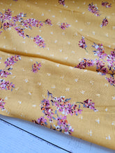 Mango Floral Branches Swiss Dot Rayon Crepe {by the half yard}