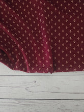 Burgundy & Cream Diamond Print {by the half yard}