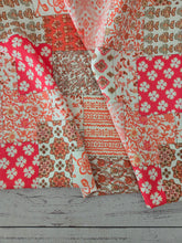 Shades of Coral Patchwork Print {by the half yard}