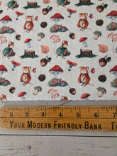 Mushroom & Mouse Print Swiss Dot Knit {by the half yard}