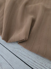 Warm Tan Embroidered Stripe Solid {by the half yard}