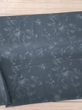 Dark Green Fine Floral {by the half yard}