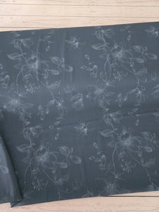 Dark Green Fine Floral {by the half yard}