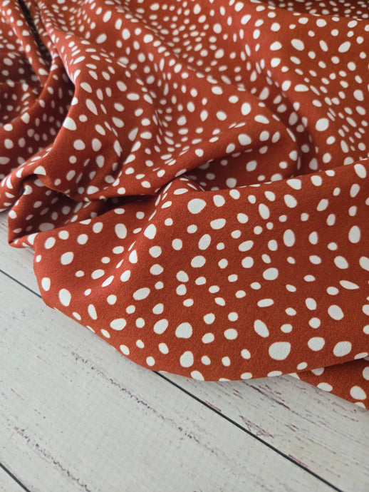 Rust Random Spot Print Misc. Poly {by the half yard}